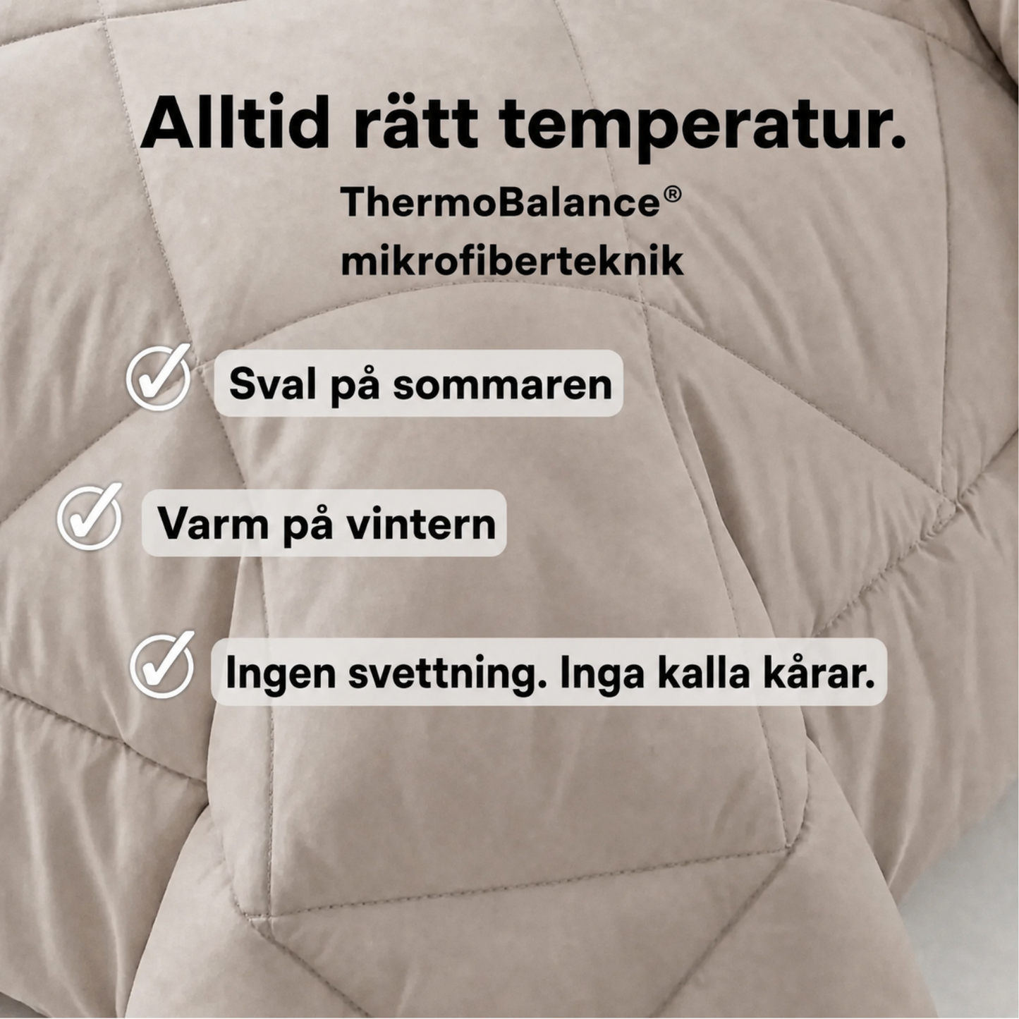 EasySleep® Duvet – Det 2-i-1 snabbtorkande täcket som gör lakan överflödiga.