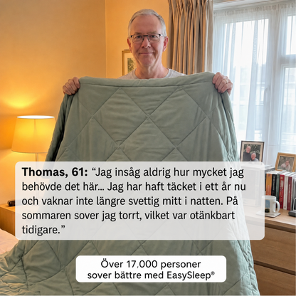 EasySleep® Duvet – Det 2-i-1 snabbtorkande täcket som gör lakan överflödiga.